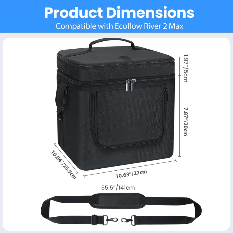 🔋 BOLSA DE TRANSPORTE PARA BATERIA ECOFLOW RIVER 2 MAX  🎒✨