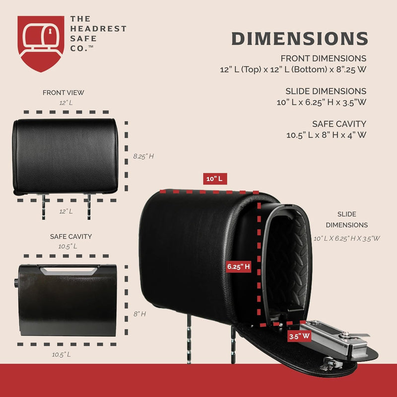 🔑✨ Guarda tus objetos de forma segura y discreta mientras conduces.