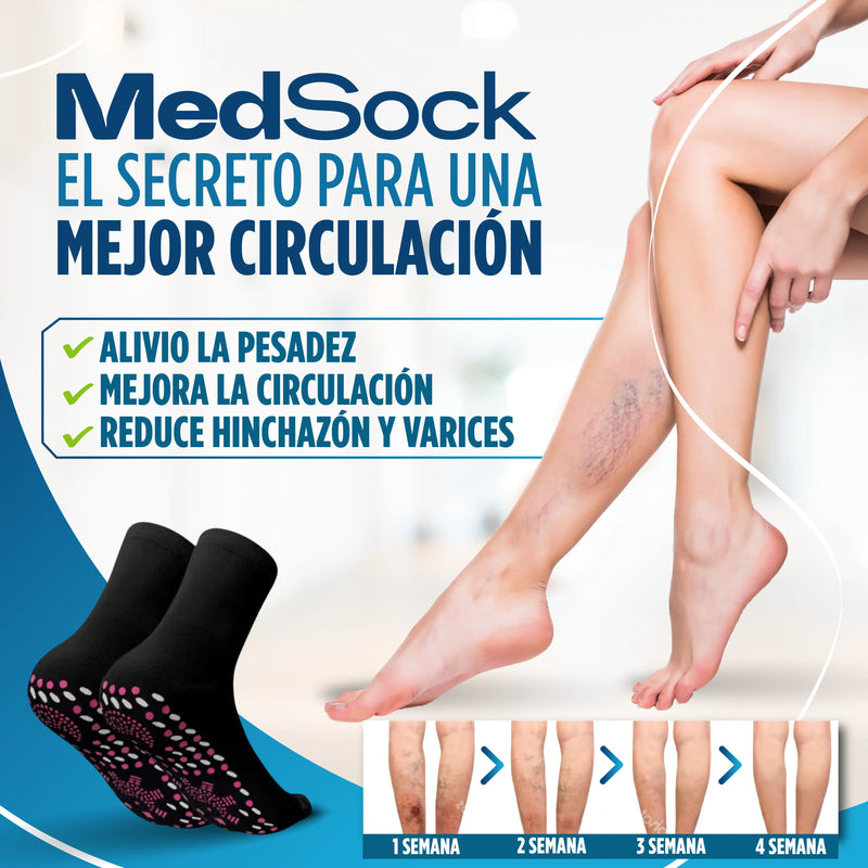 ✅ COMPRA UNO, LLÉVATE DOS! MedSock® - Medias de compresión de turmalina iónica con control de vena várice y acupresión