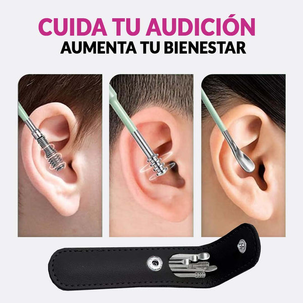 KIT ESTUCHE LIMPIADOR DE OÍDOS, LLEVA 2 KIT POR $87,000 + ENVÍO GRATIS 🎁