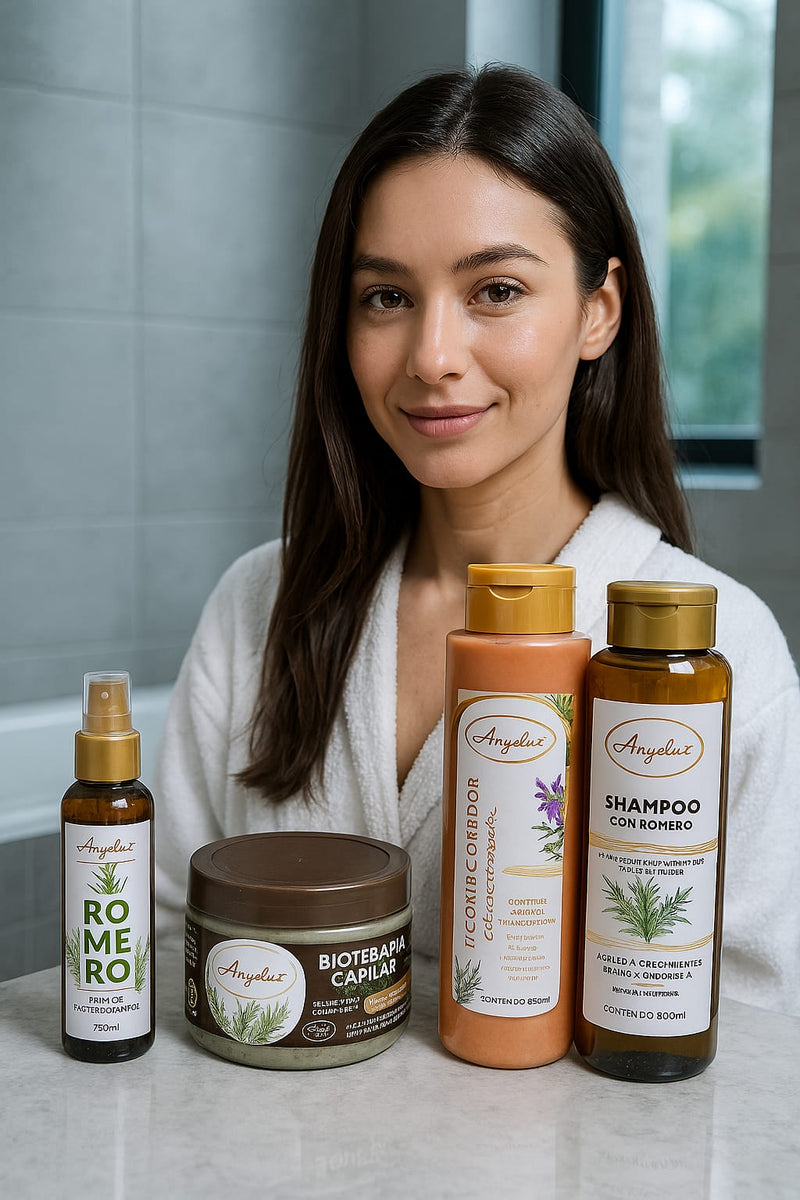 🌿PROMOCION KIT ANYELUZ✨SHAMPOO +ACONDICIONADOR+ POTENCIALIZADOR+ BIOTERAPIA